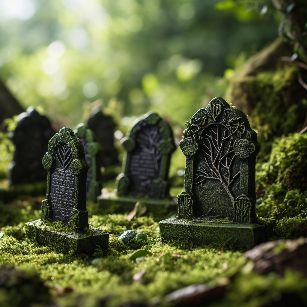 Unique earrings with gravestone design