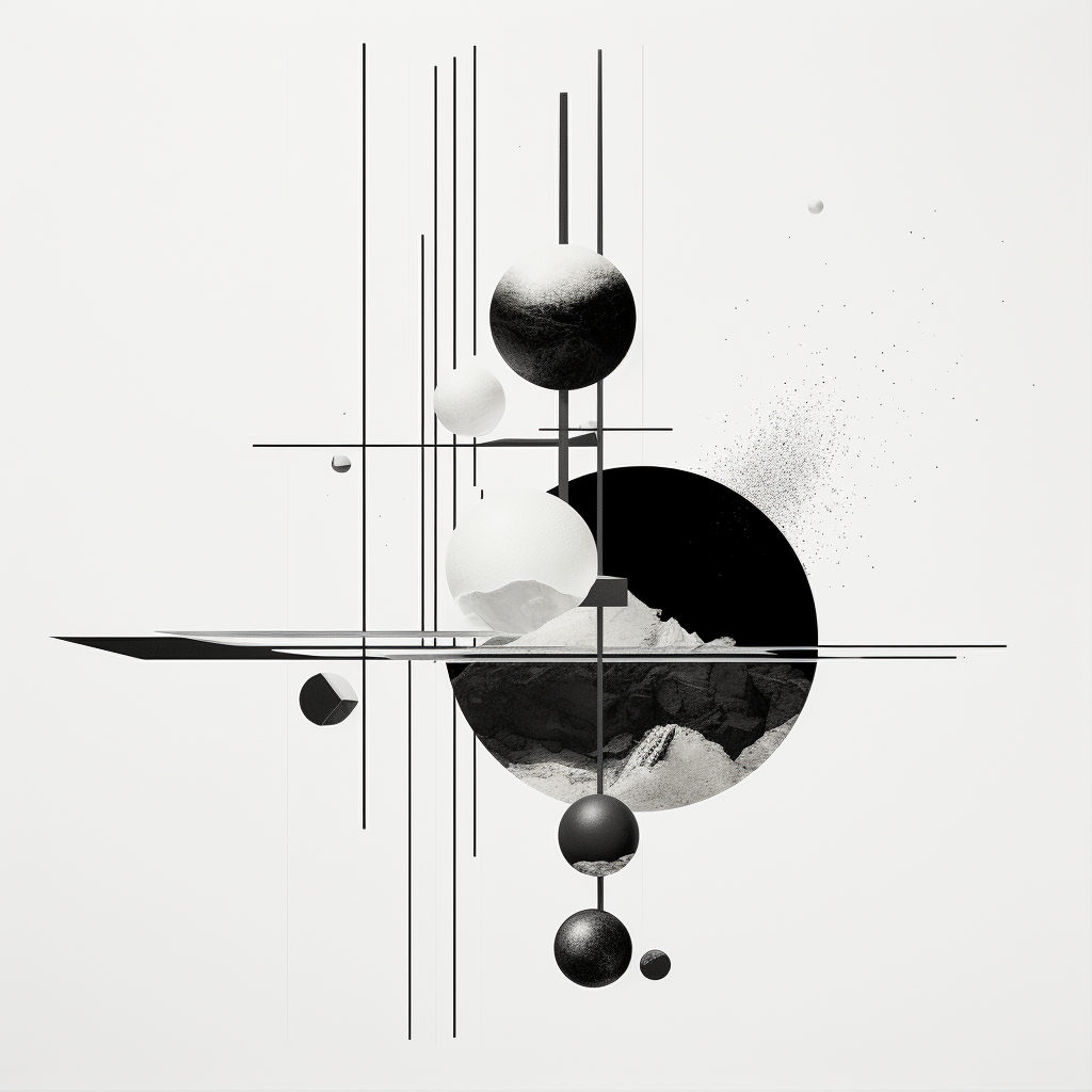 Minimalistic line drawing of gravity