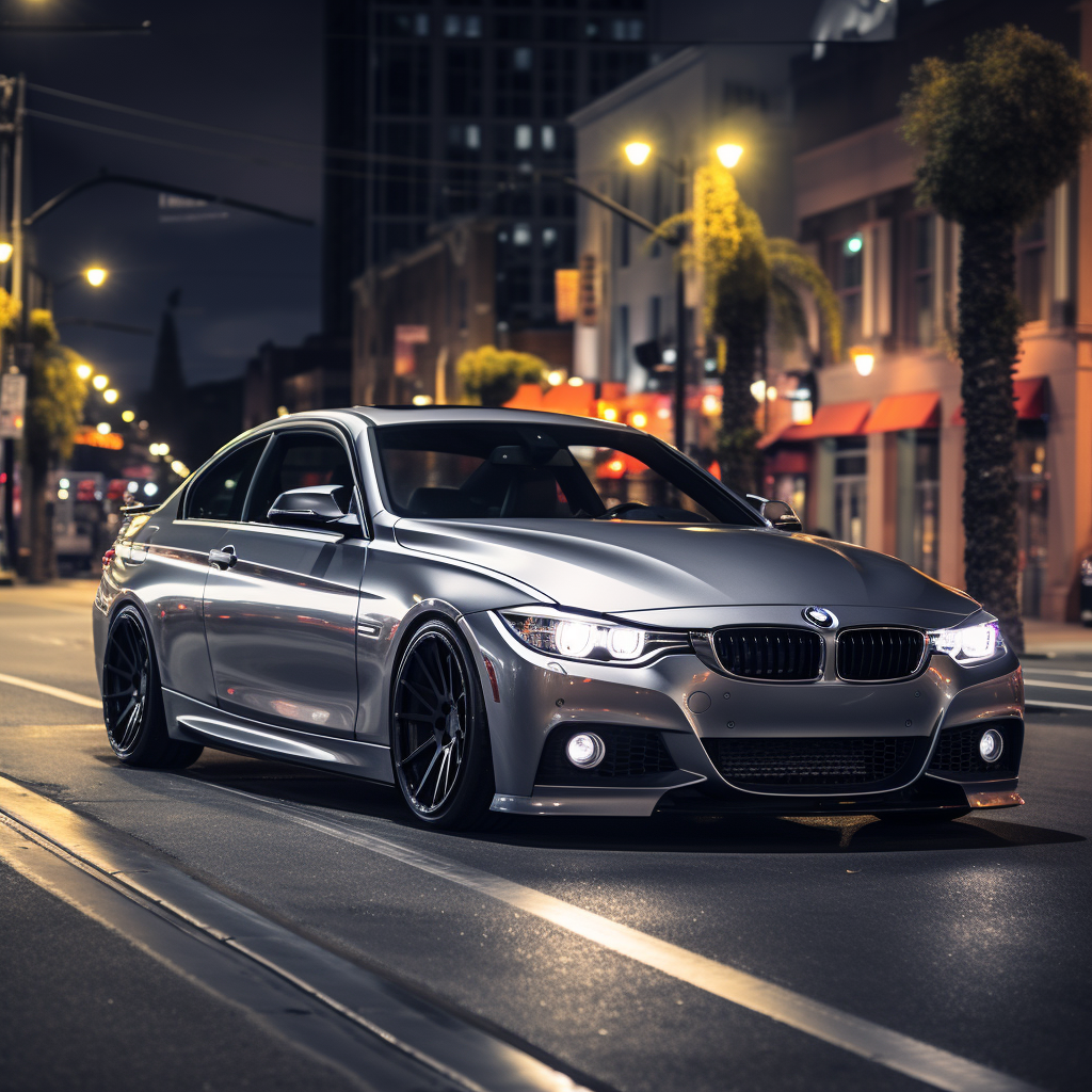 Gray BMW 328i: A stunning luxury car