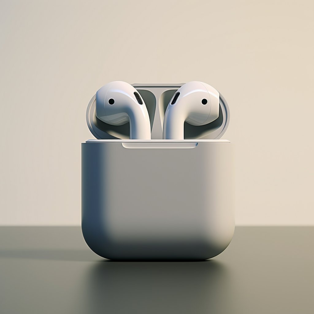 Stylish matte gray AirPods