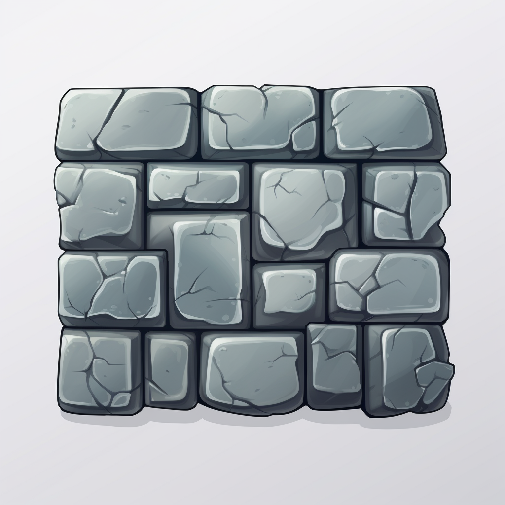 Illustration of vintage gray stone brick