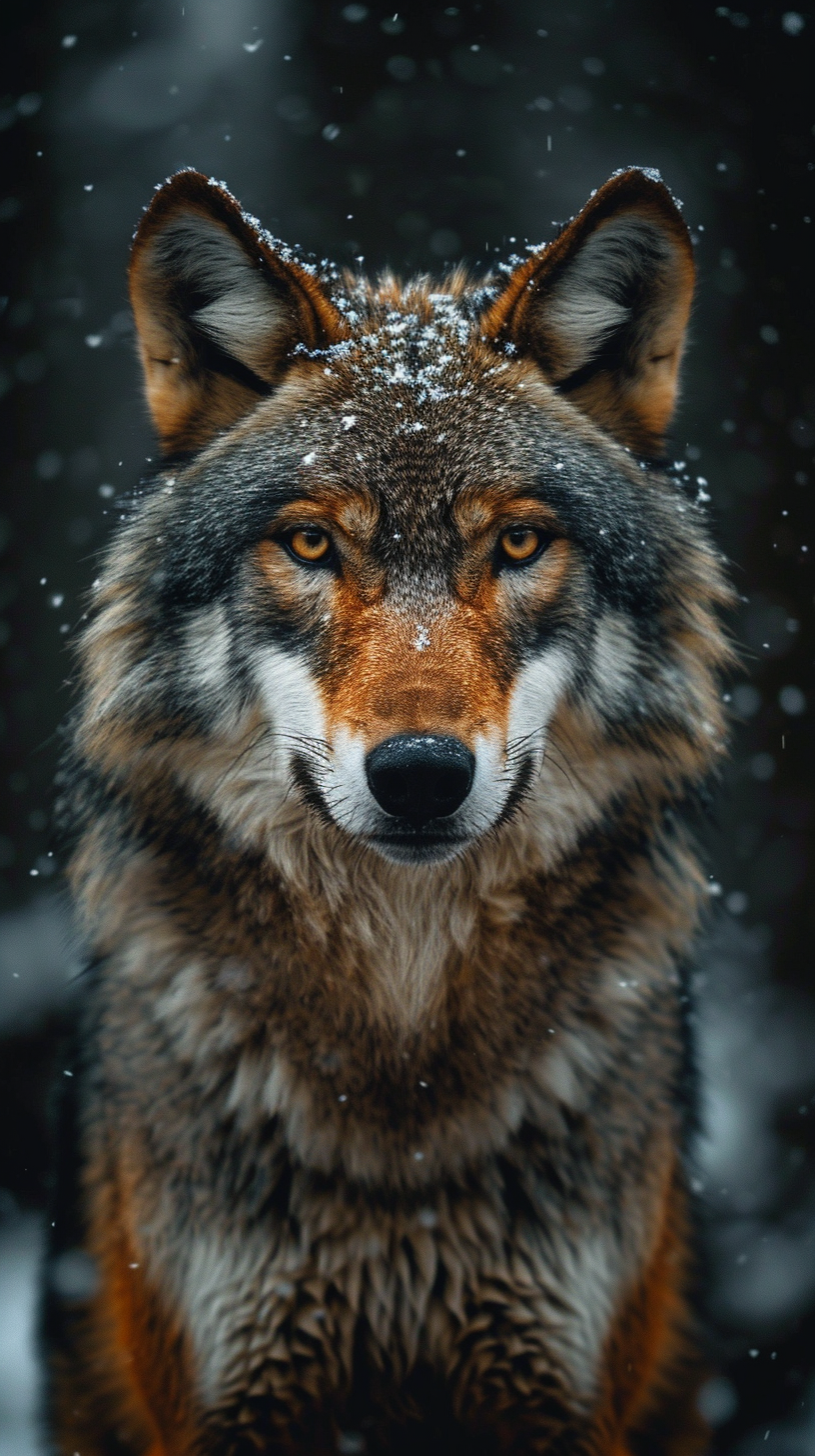 Gray wolf in the wild