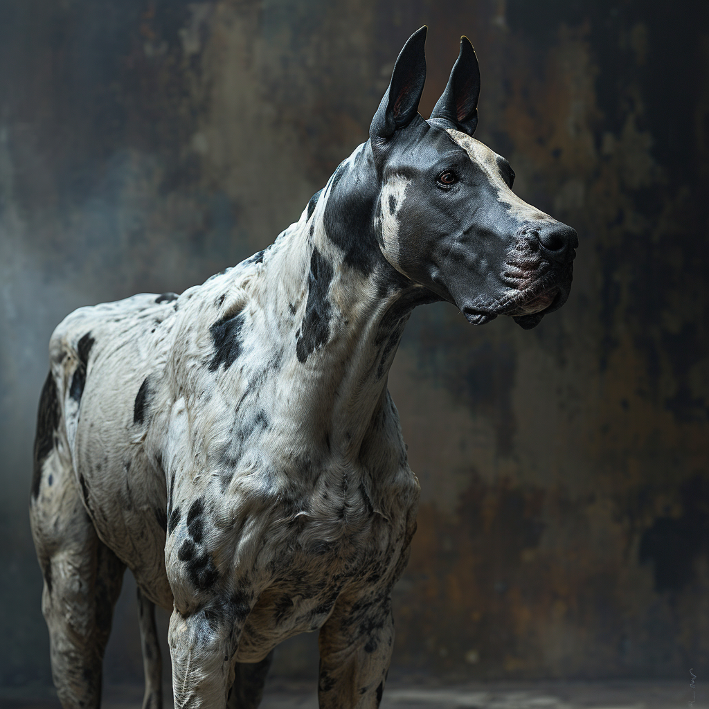 Detailed Great Dane Donkey Hybrid