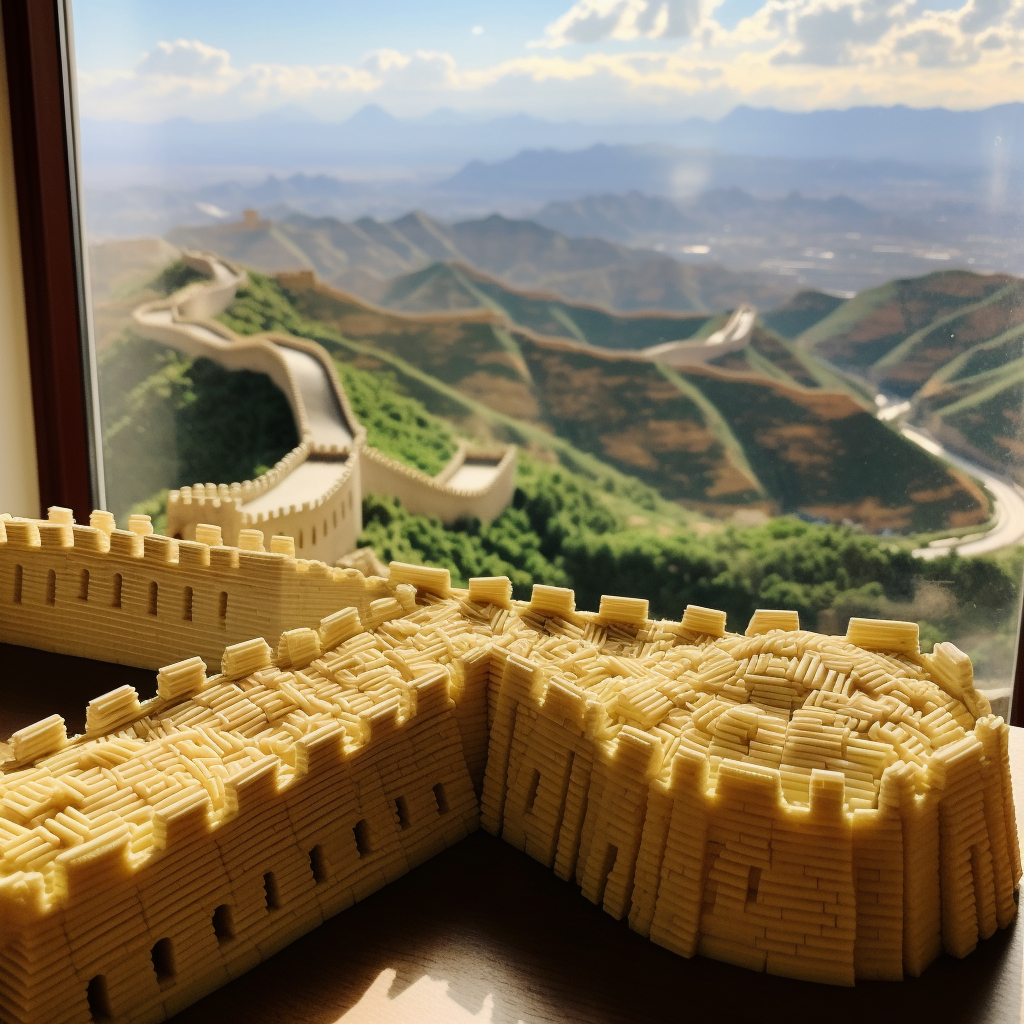 Rice model of Great Wall of China