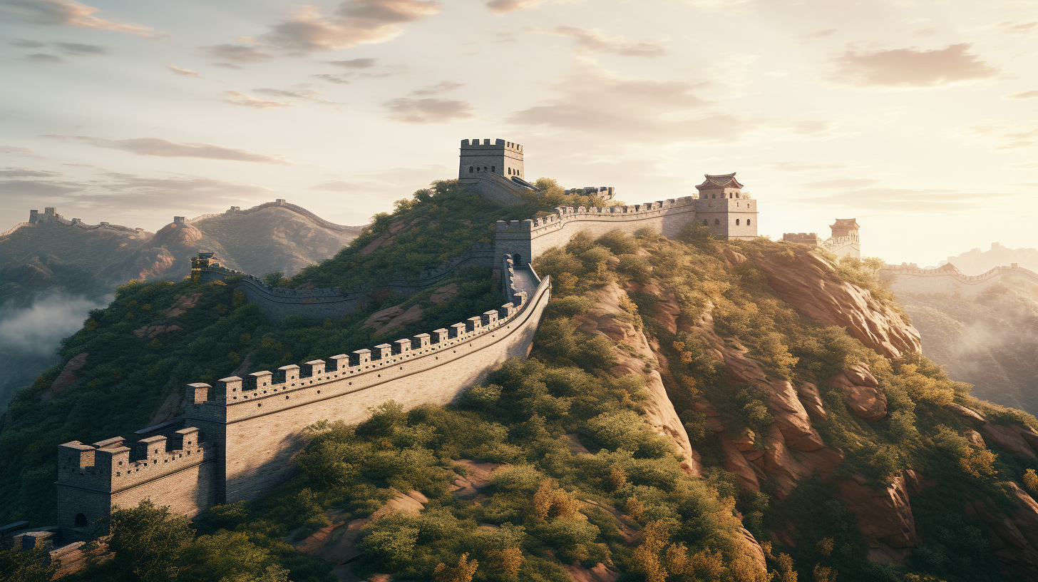 Majestic Great Wall of China scenery