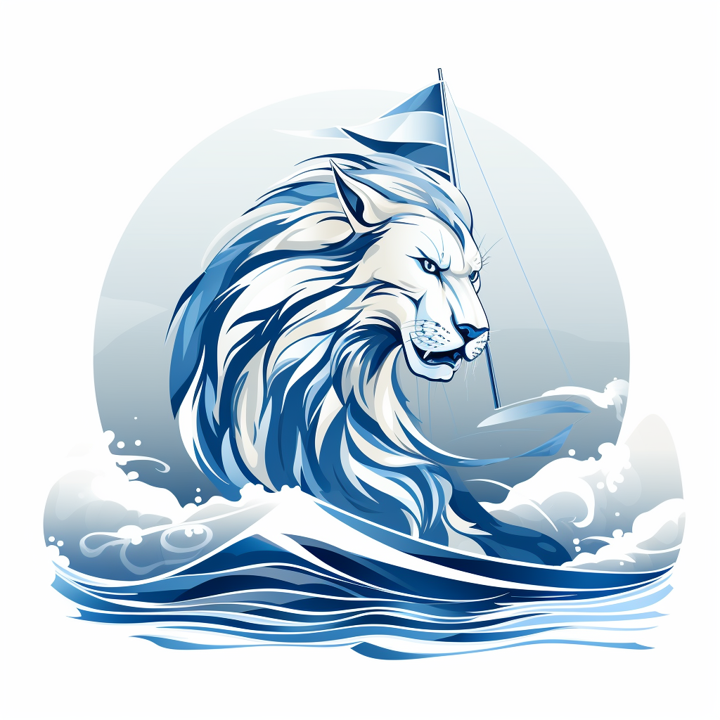 Yacht charter mascot logo in Greece