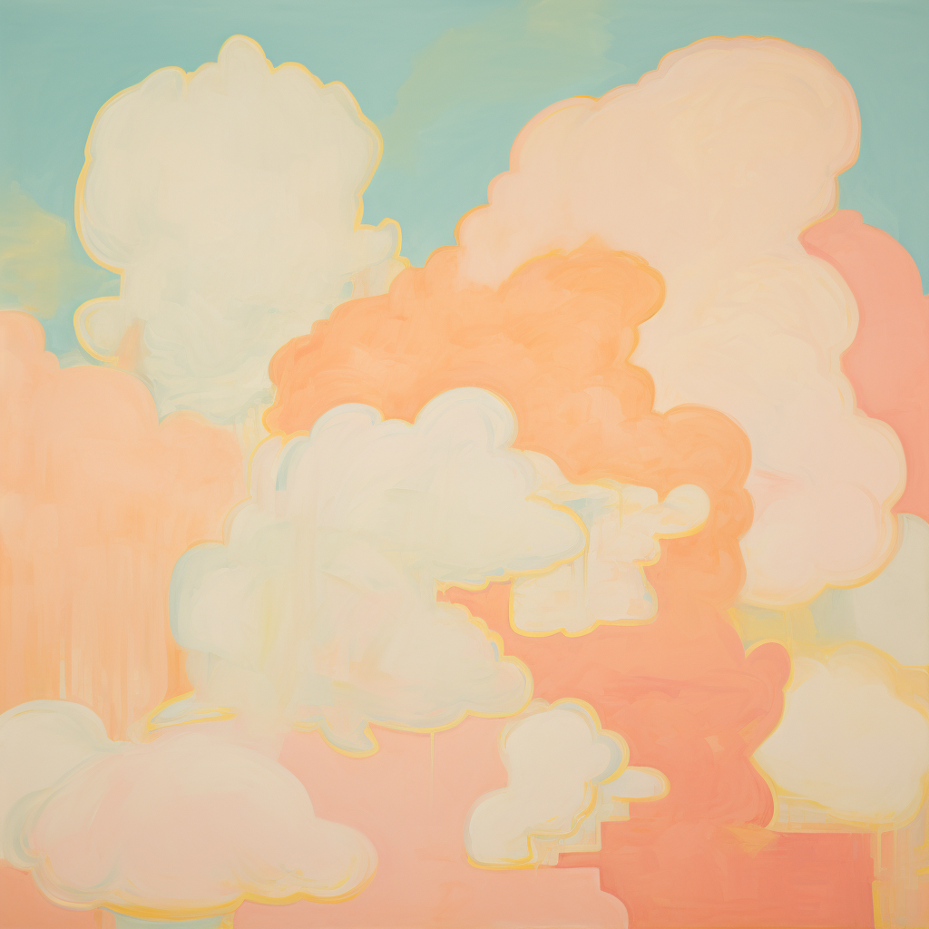 Greek Godly Clouds with Vibrant Pastel Colors