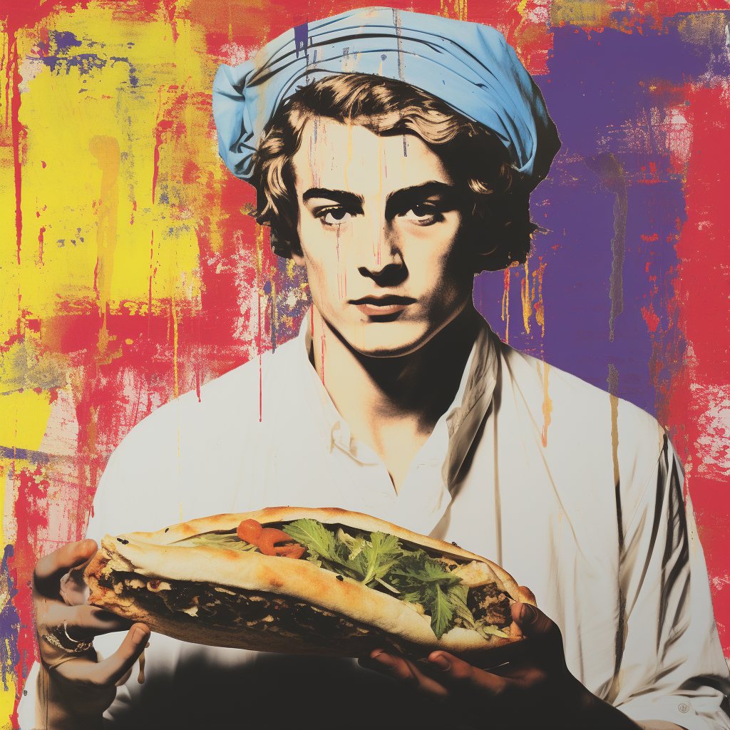 Greek gyro Warhol style food