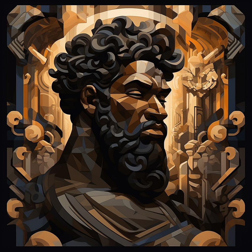 Greek Mythology Hercules Cubism Artwork