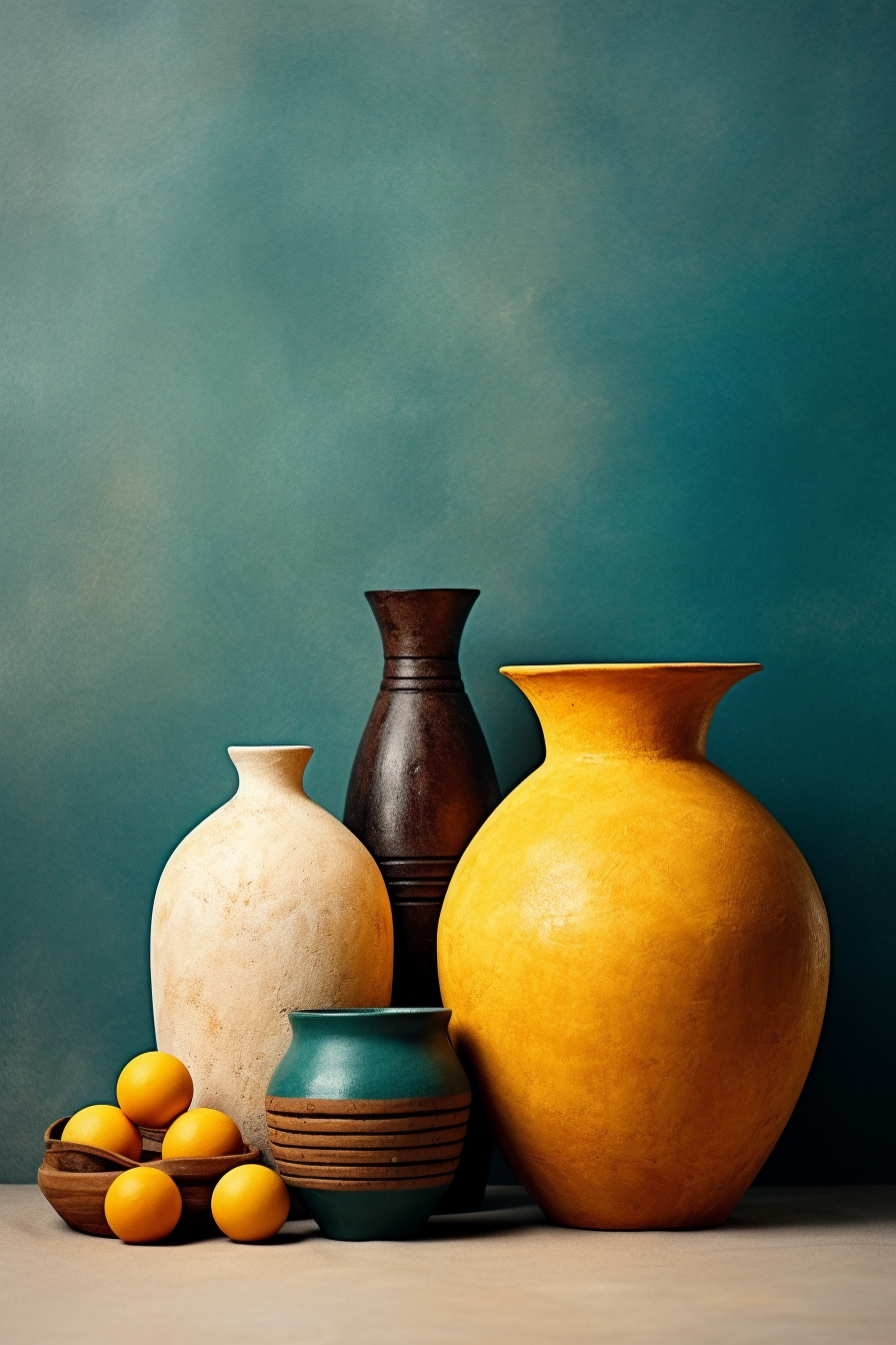 Greek Vase and Pots Design Still Life