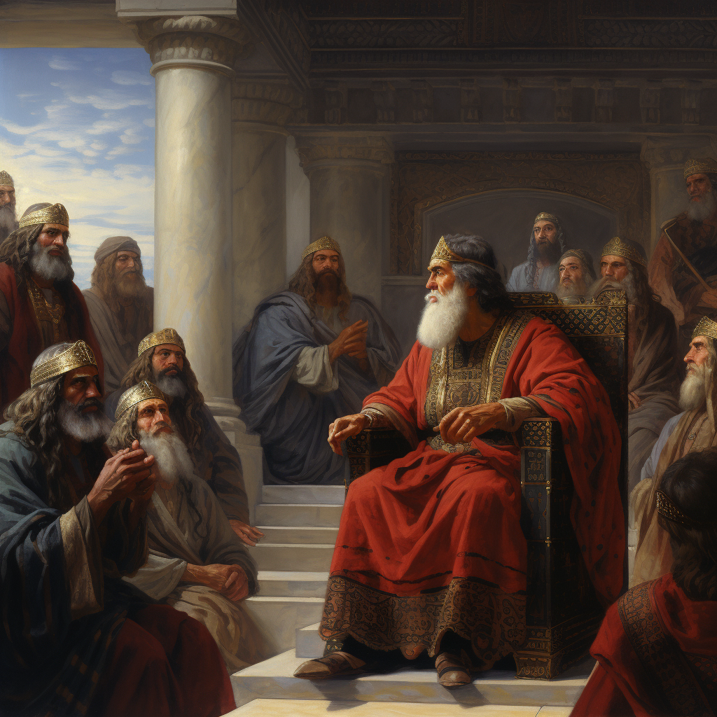 Wise man with King Croesus in audience