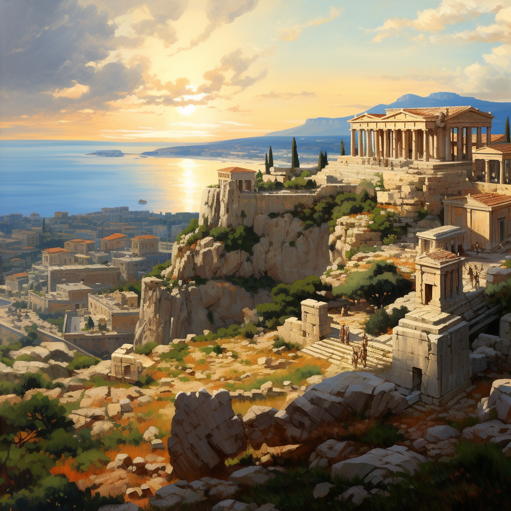 Ancient Greek cityscape