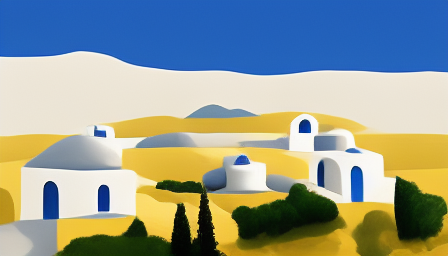 Captivating Greek Landscape with Vibrant Colors