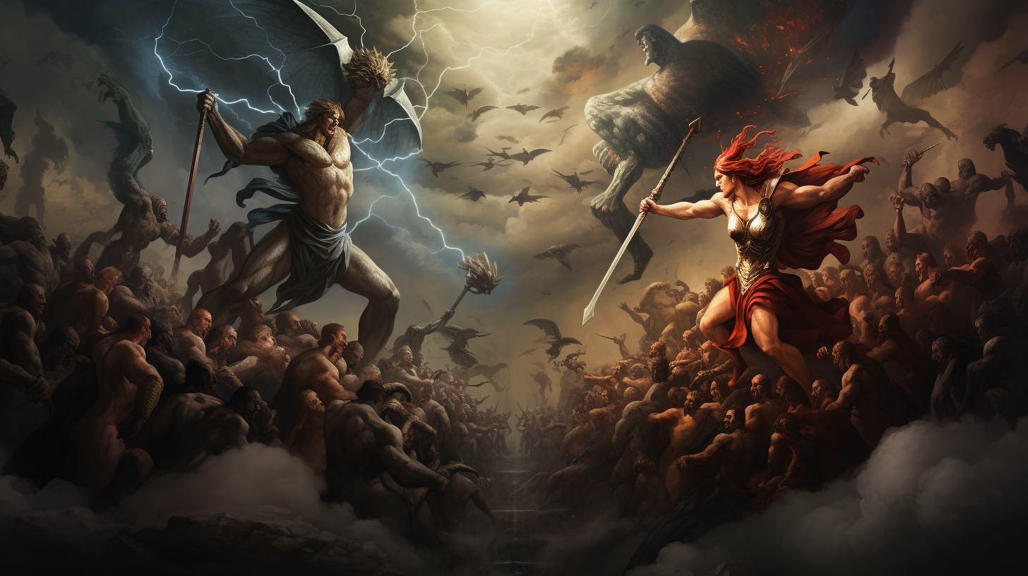 Greek Mythology Battle Artwork