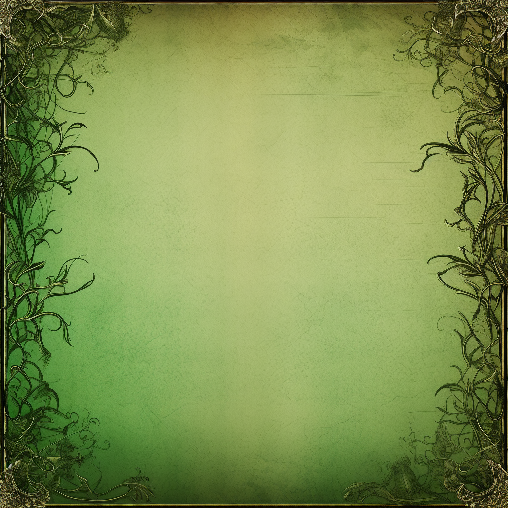 Green border on blank background