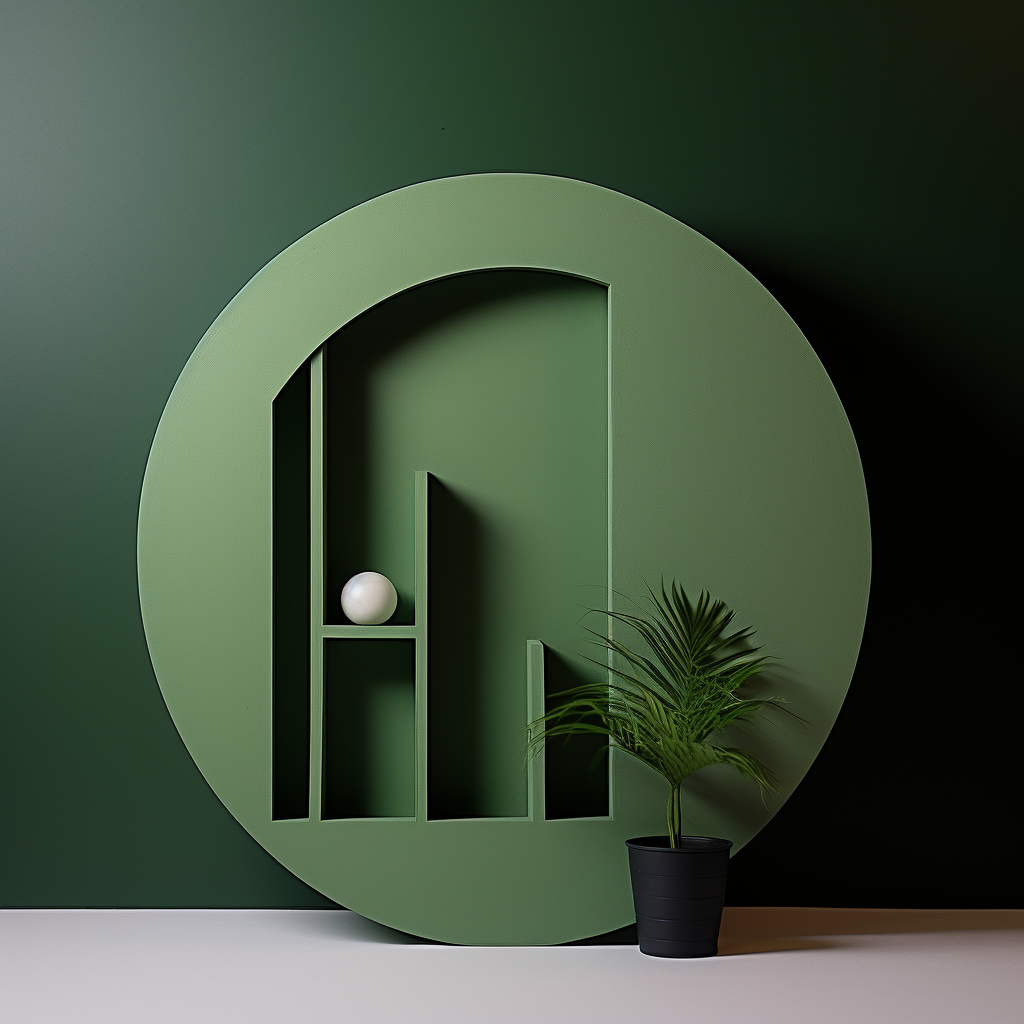 Green Cardboard Wall Arch Floor