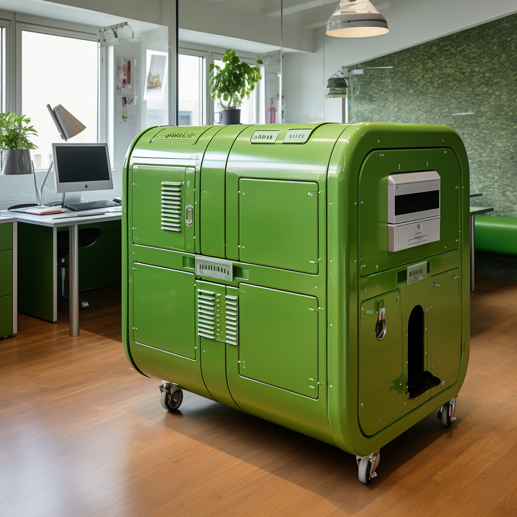 Mobile compactor system in green clean office