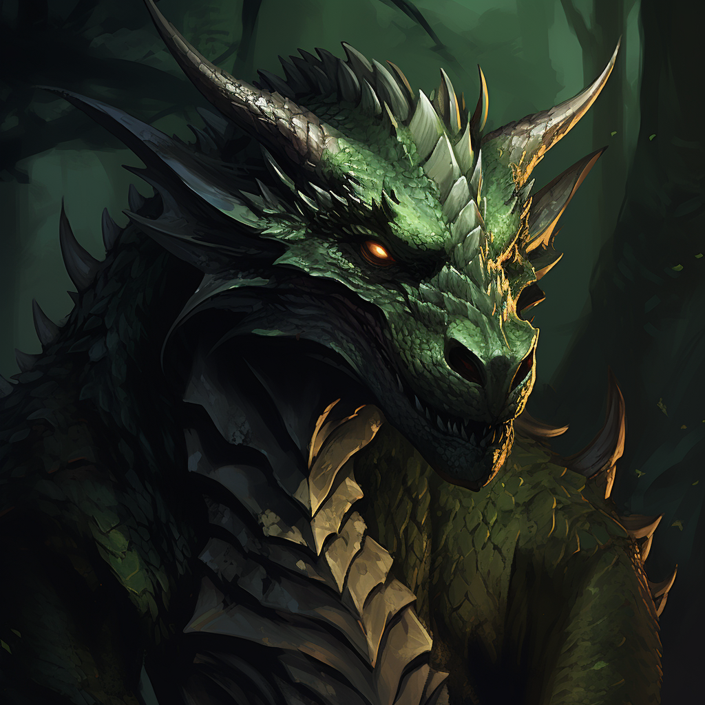 Green dragon in fantasy art  ?