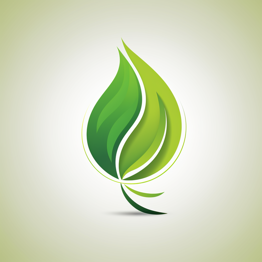 Green electric leaf logo vector