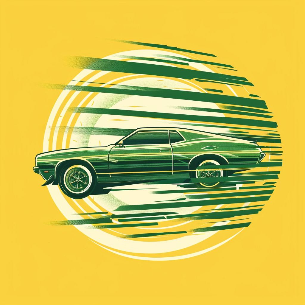 Green Fast Car Logo Design