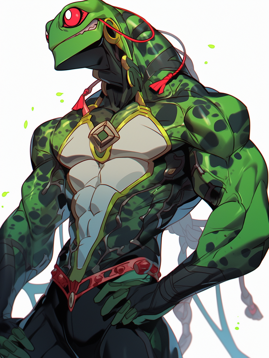 Muscular Green Frog with Red Eyes