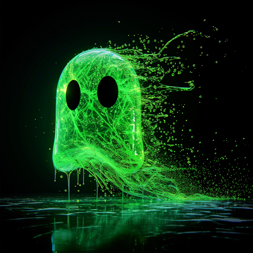 Green ghost game Pacman