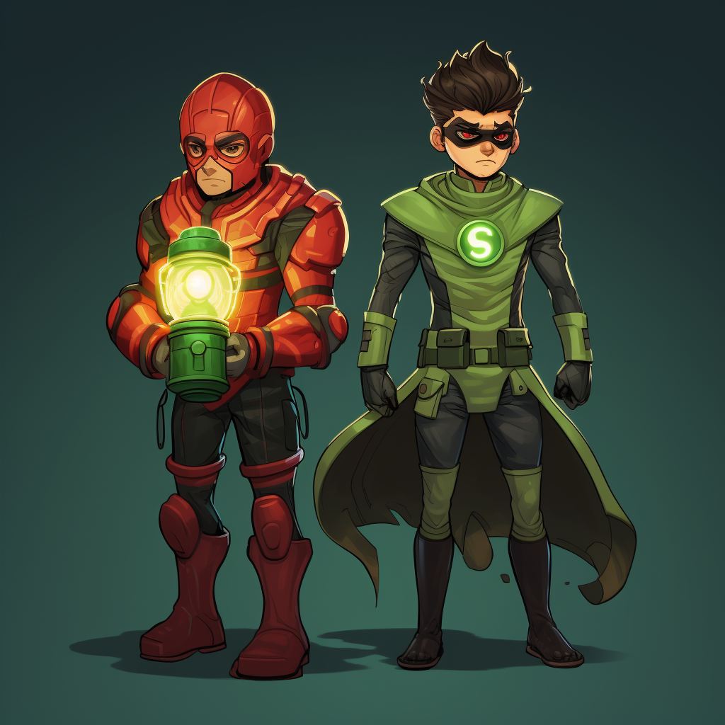 Ghibli-style Green Lantern character