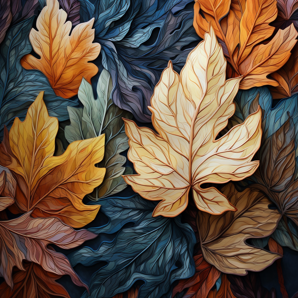 Vibrant green leafs on a background