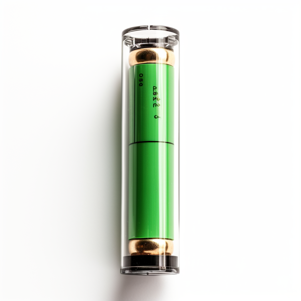 Transparent AA Battery with Green Liquid