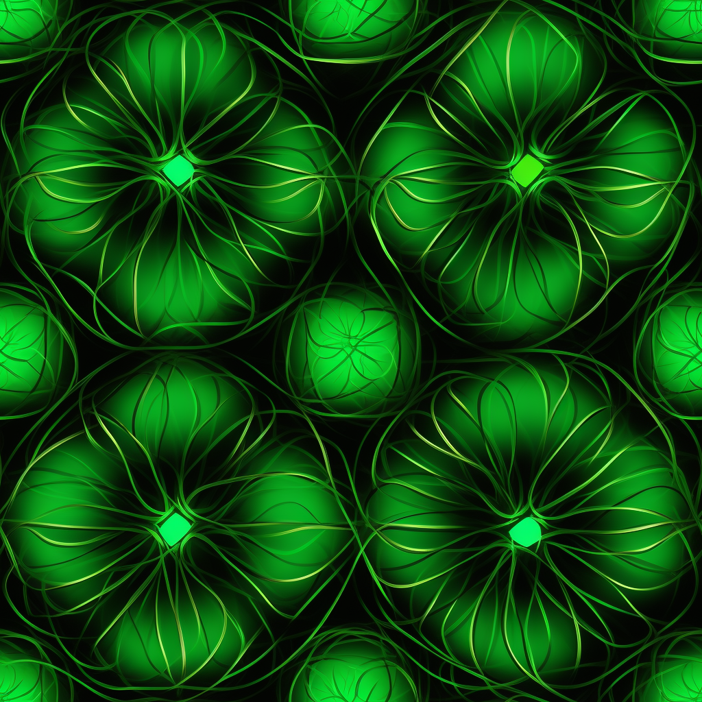 Green Lotus Pattern Design