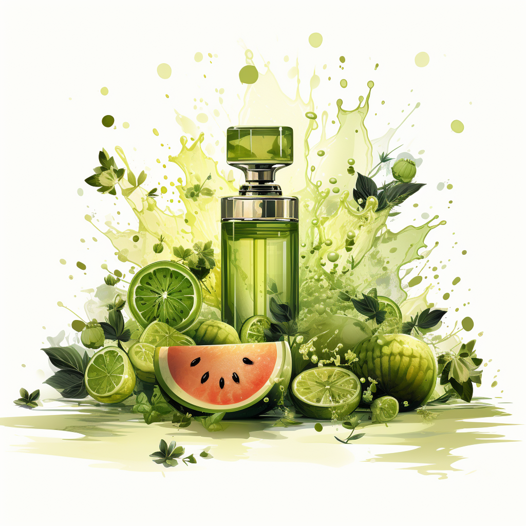 Fragrant Green Melon Illustration