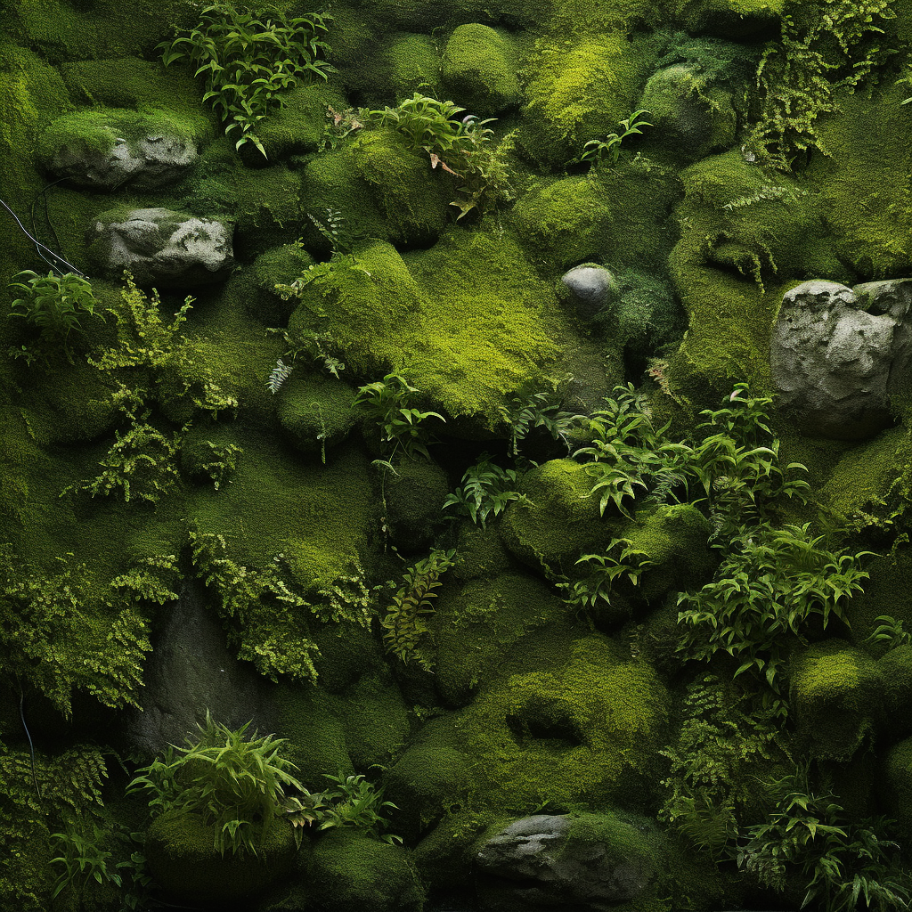 Lush green moss wall brings nature indoors