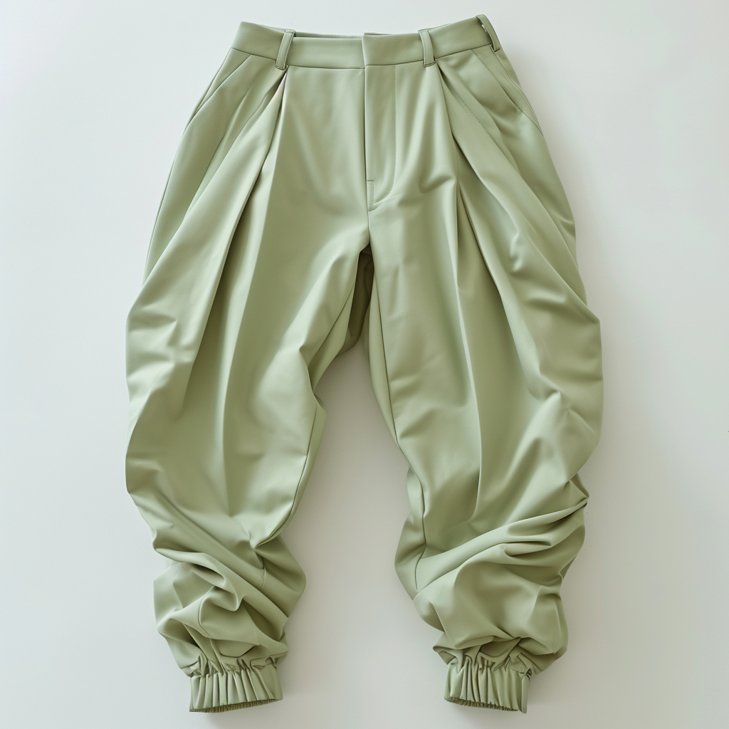 Green pants with nobody inside