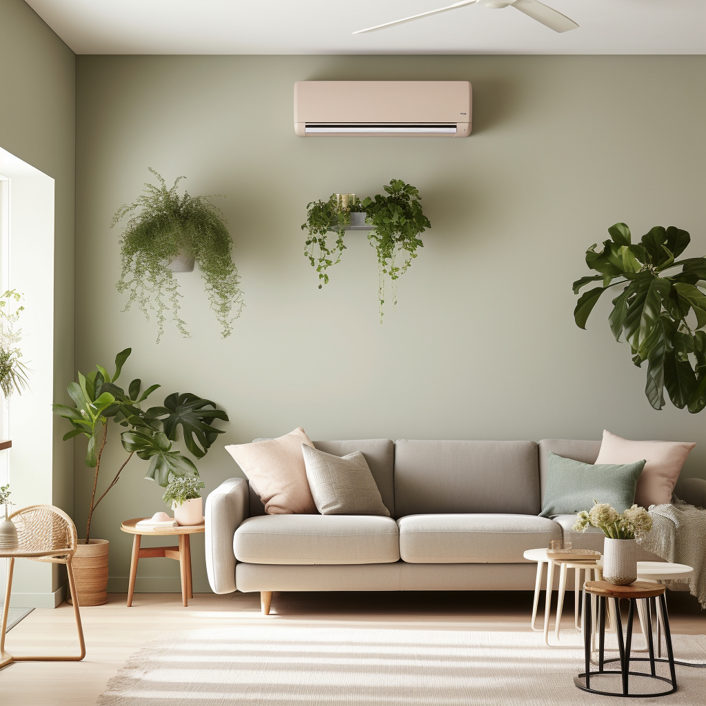 Green potten plants in living room