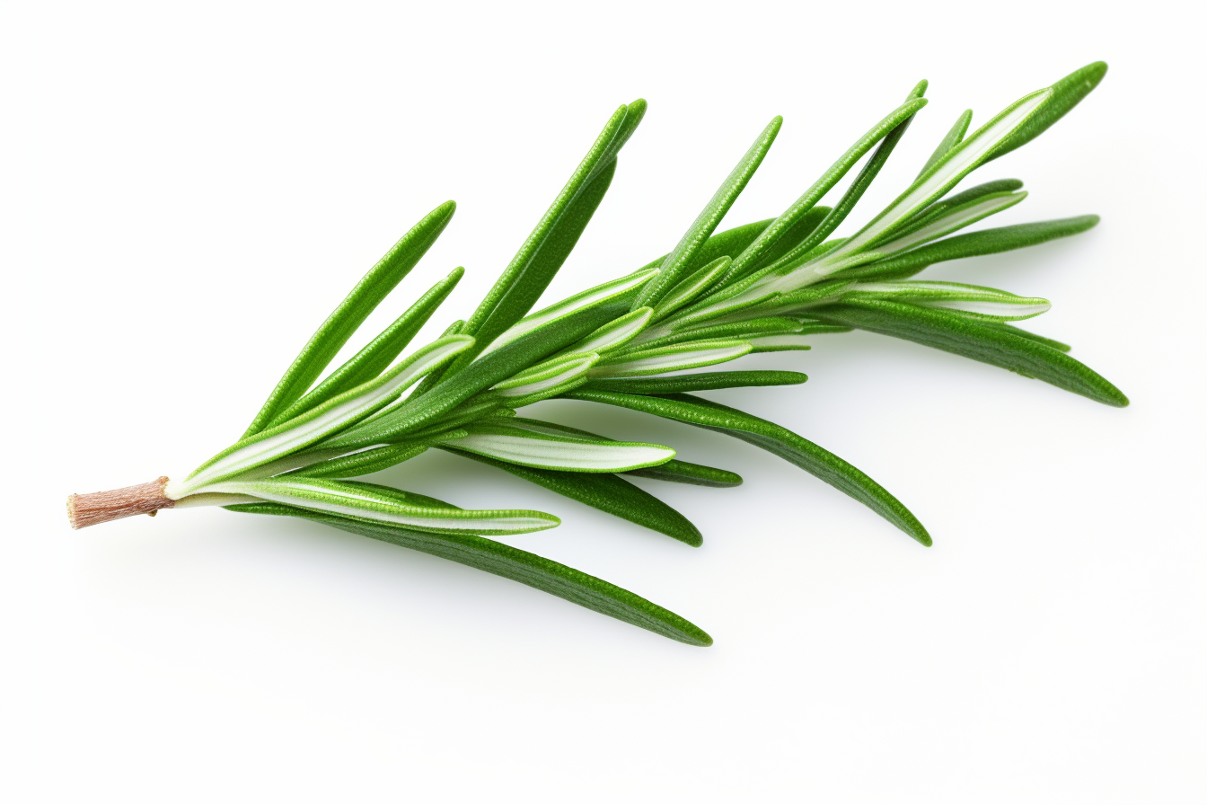 Green Rosemary Leaf Macro Shot