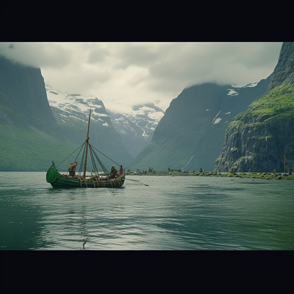 Green Screen Fjord Viking Background