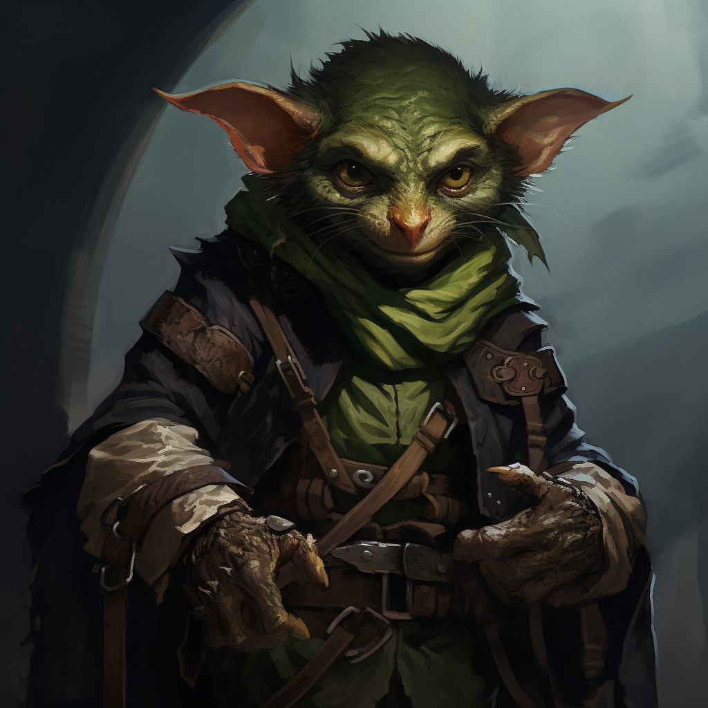 Goblin rogue with pet rat