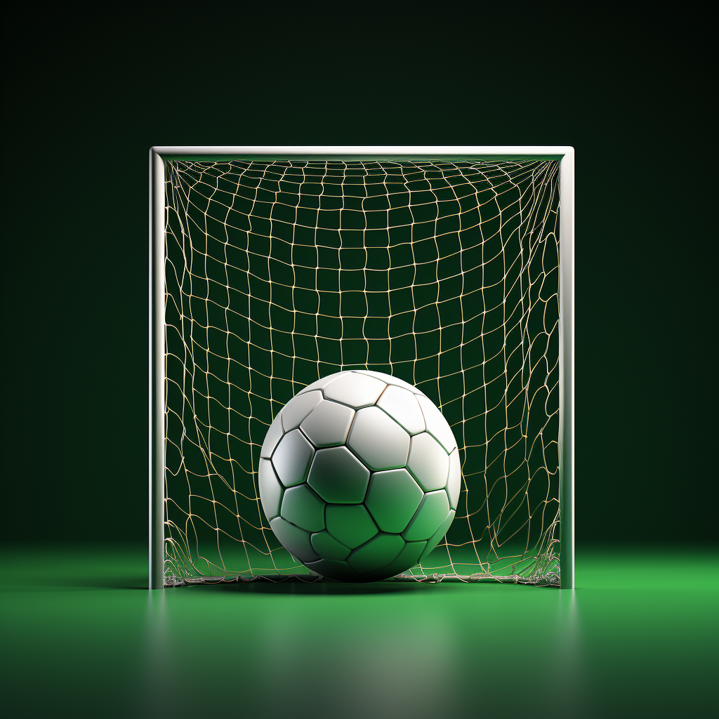 Animated soccer goal in green