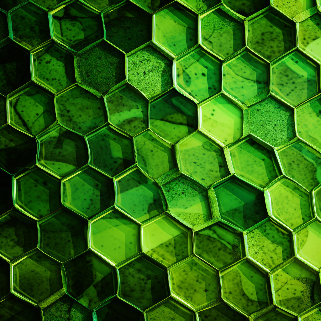 Lively green sustainable honeycomb background