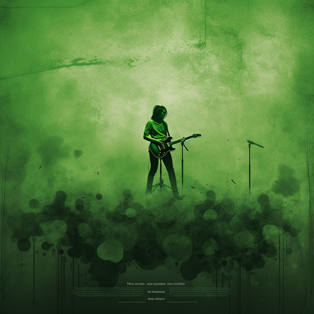 Green Textured Concert Flyer Background