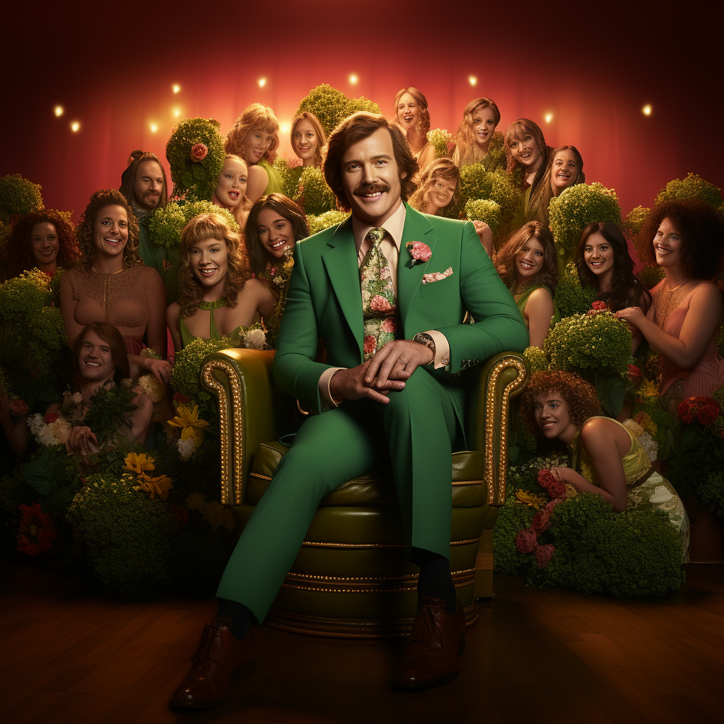 Ron Burgundy on 'The Green Bachelor' looking for love