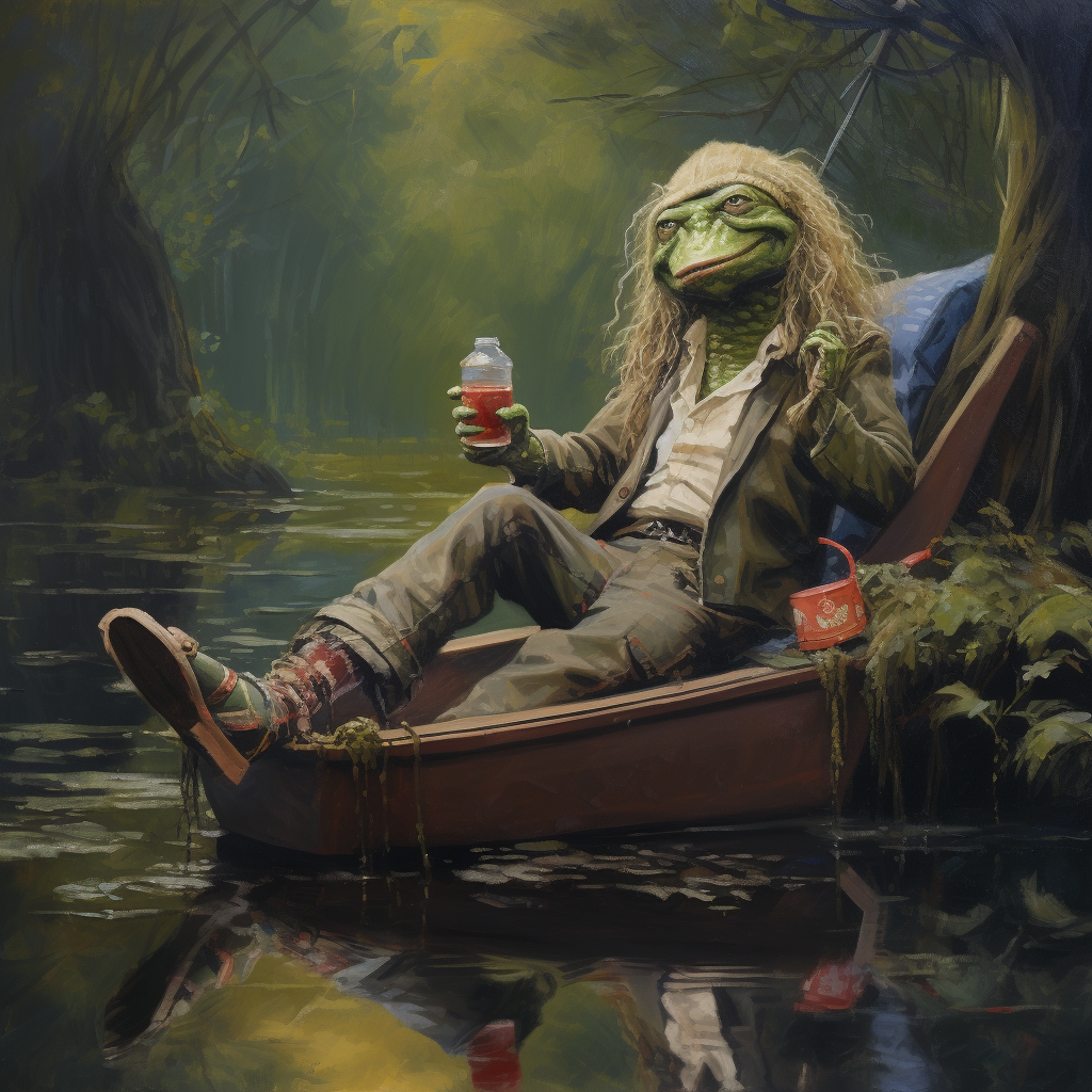 Old Gregg drinking Baileys in the forest