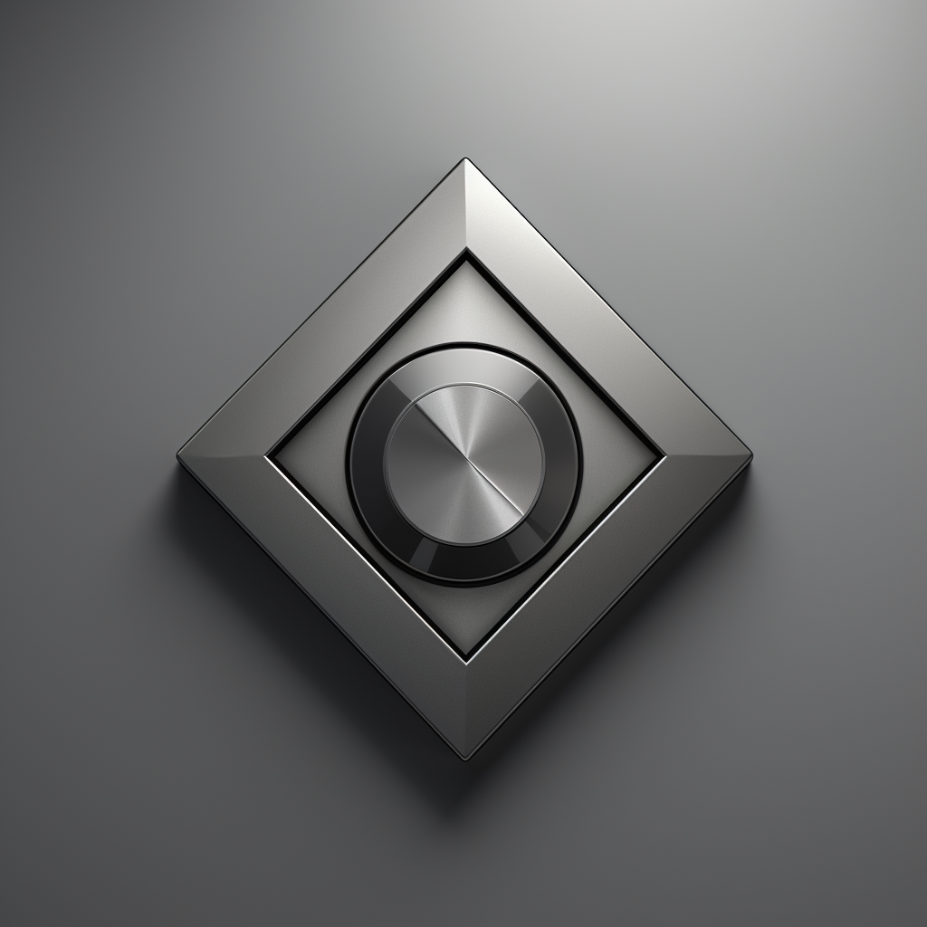 Grey Play Button - Modern Sleek