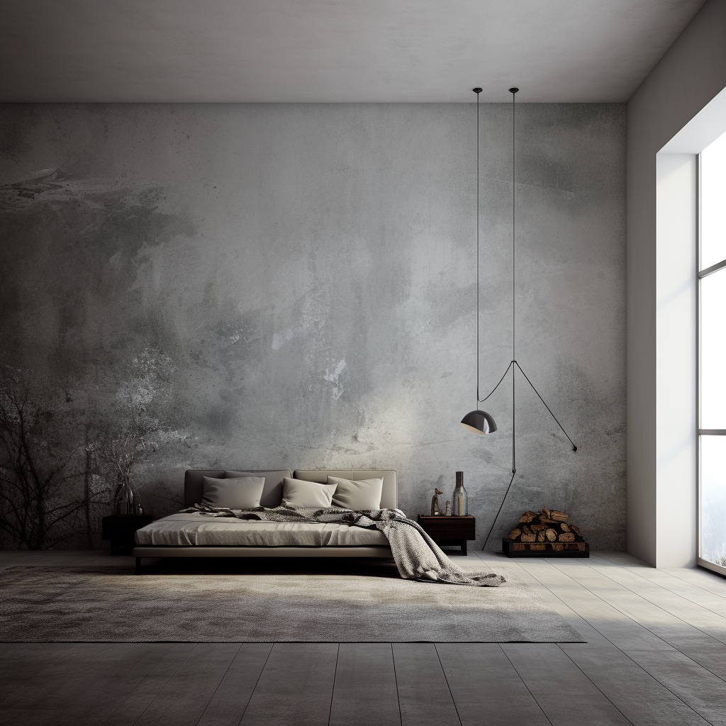 Beautiful grey wall in interior decor