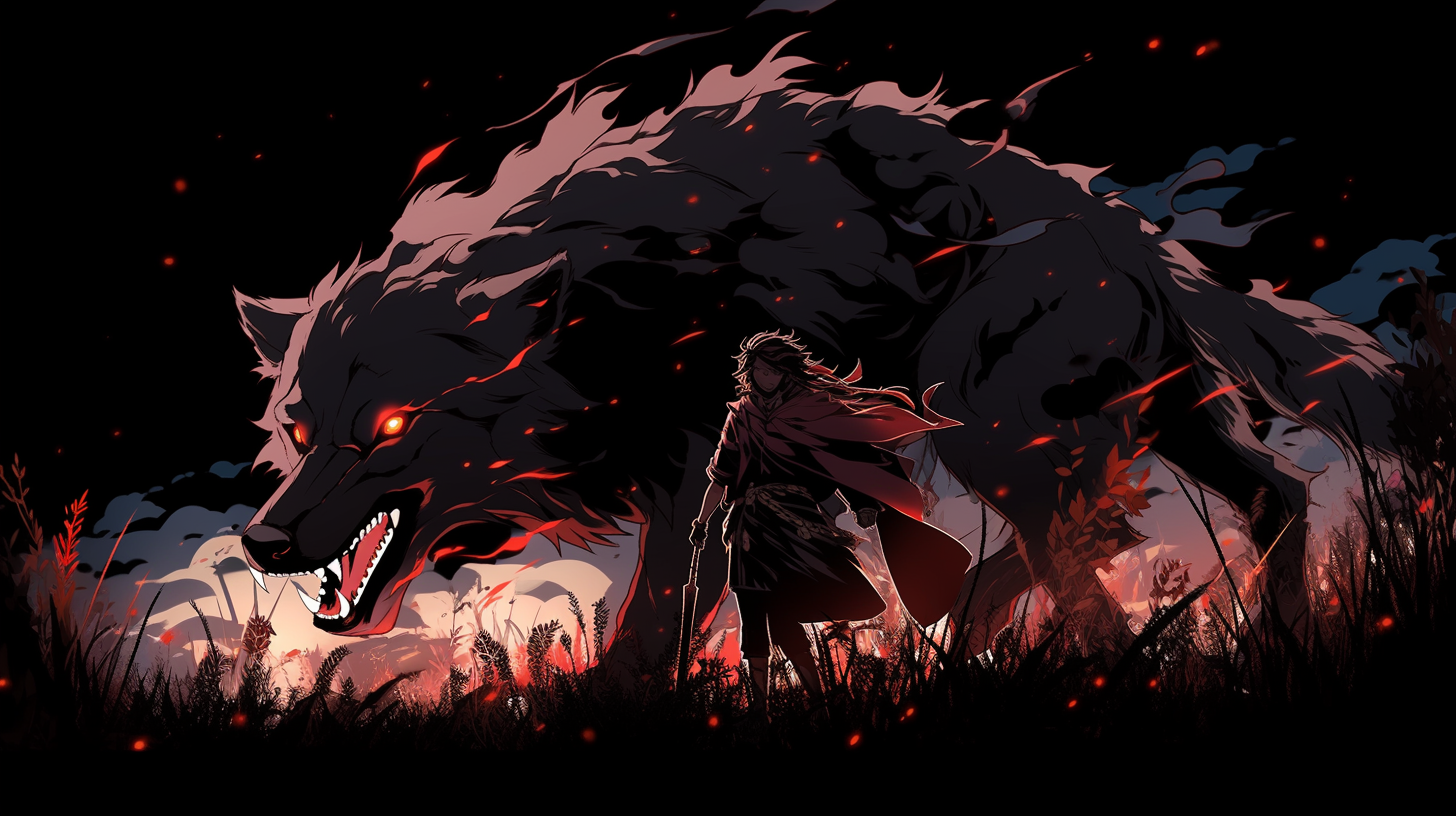 Dark Grey Wolf Hunting Wallpaper