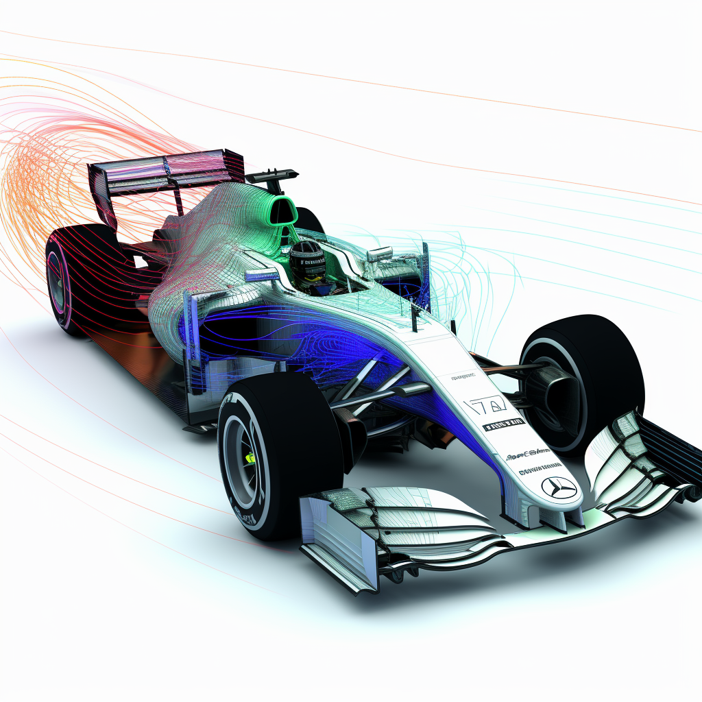 Airflow analysis of FW42 Racing Car