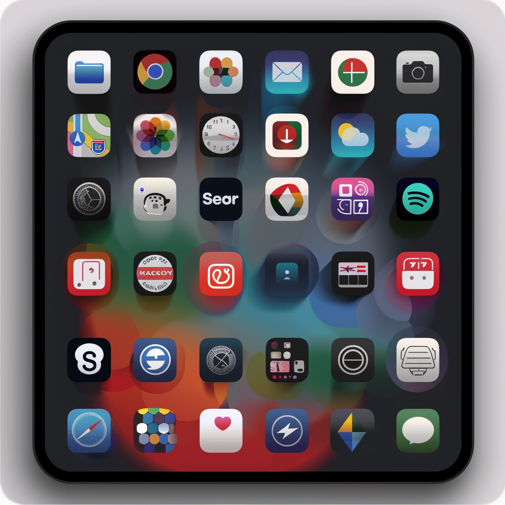 App icon grid for closing apps