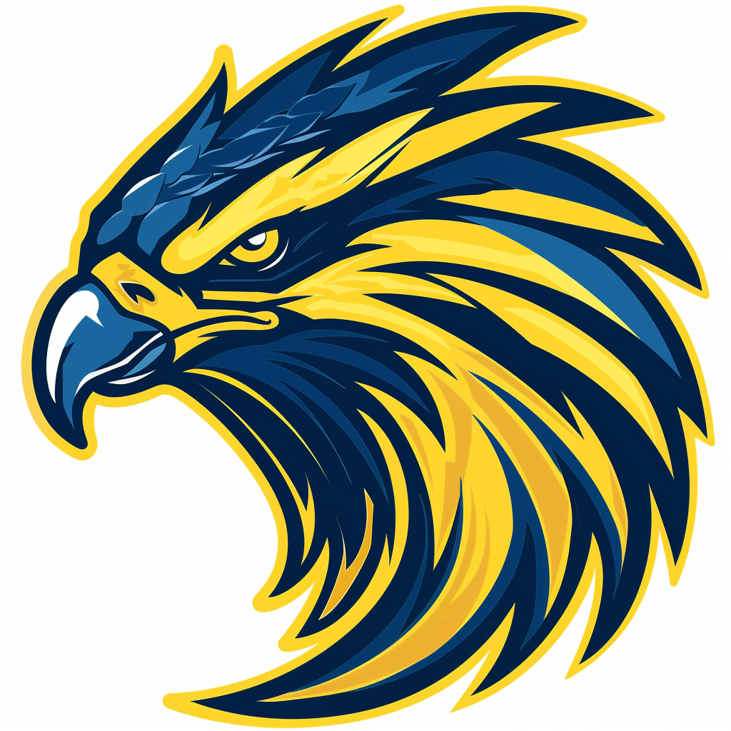 Griffin basketball logo blue yellow