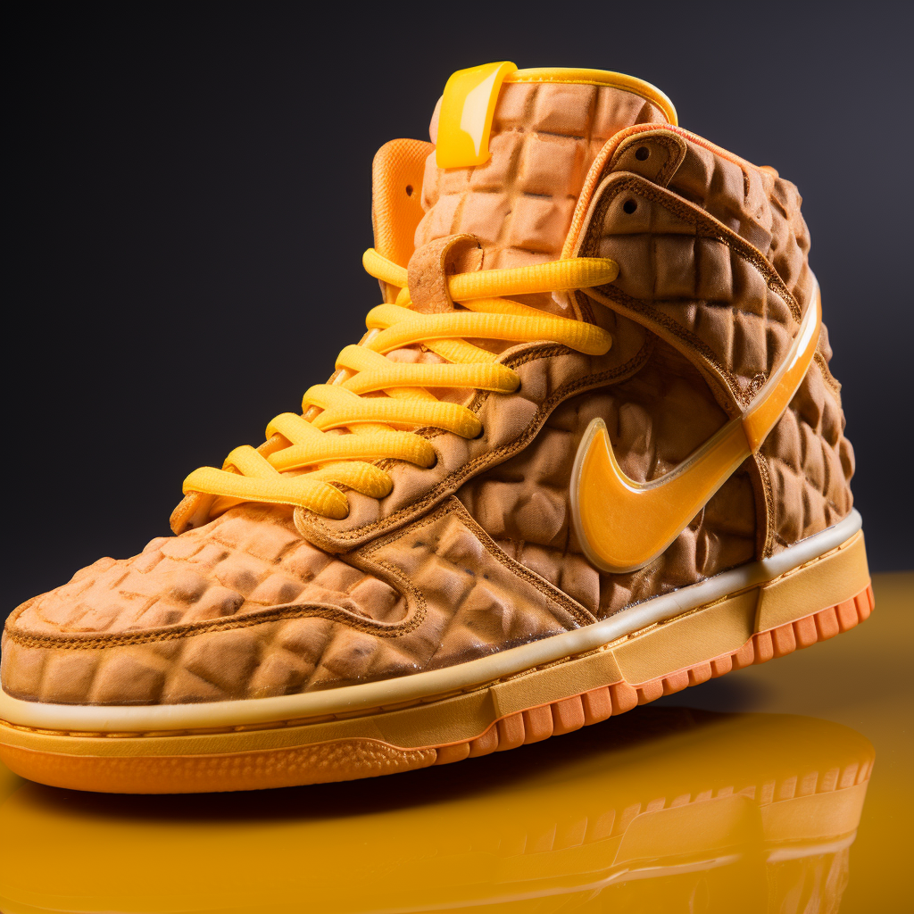 Stylish grilled cheese Nike sneakers