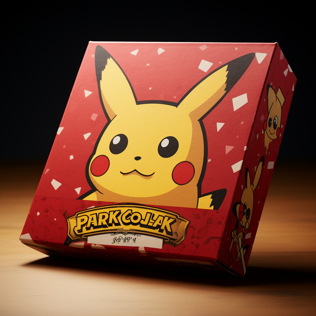 Sad Pikachu on Grilled Pikachu Pizza Box